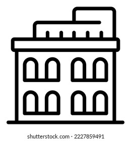 Cap house icon outline vector. Malta map. Skyline european