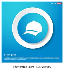 Cap Icon Abstract Blue Web Sticker Button - Free vector icon