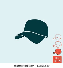 Cap icon. Baseball cap icon isolated. Vector illustration