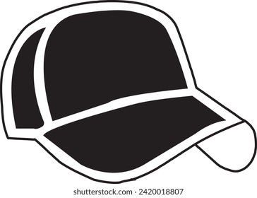 cap icon black vector asset illustration