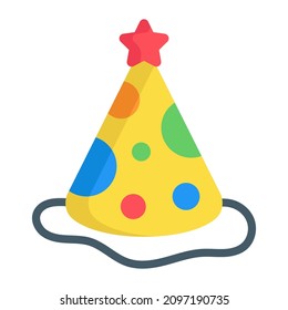Icono de la gorra, Navidad y celebraciones. colección de símbolos plana. Diseño vector editable
