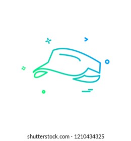 Cap icon design vector
