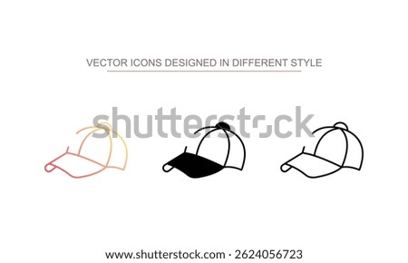 Cap icon design with white background stock illustration