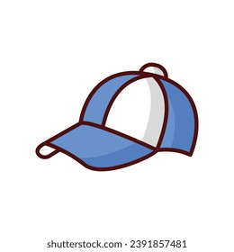 Cap icon isolate white background vector stock illustration.