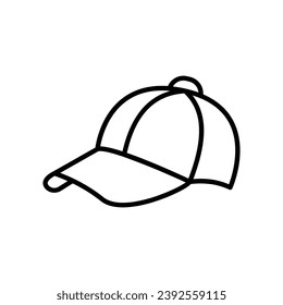 Cap icon isolate white background vector stock illustration.