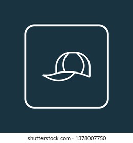 Cap icon line symbol. Premium quality isolated baseball hat element in trendy style.