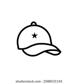 Cap icon logo sign set vector outline