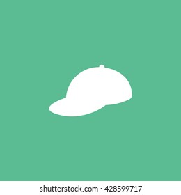 Cap Icon On Green Background