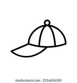 cap icon. Outline style design isolated on white background