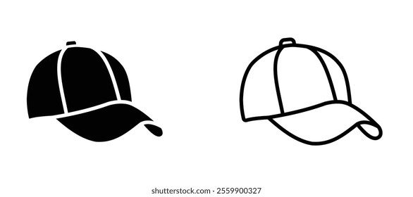 Cap Icon set in black color for ui designs