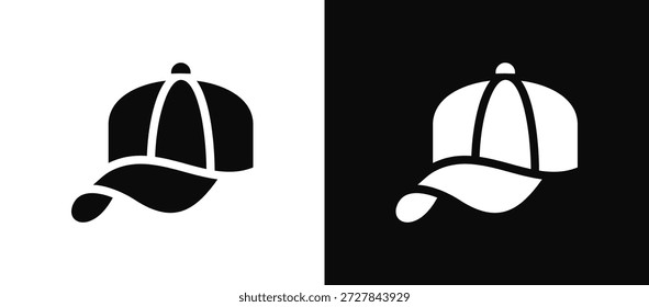 Cap Icon Set schwarz-weiß