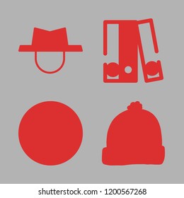 cap icon set. vector set about winter hat, blinder, graduate and hat icons set.