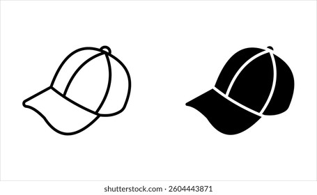Cap icon set. Vector illustration on a white background.