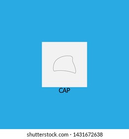 cap icon sign signifier vector