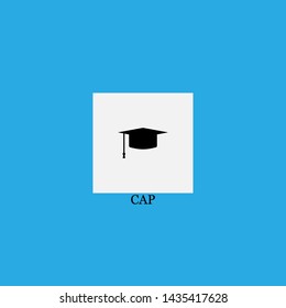 cap icon sign signifier vector