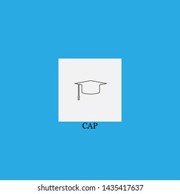 cap icon sign signifier vector