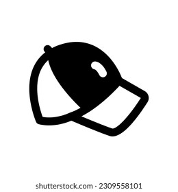 cap icon solid style vector