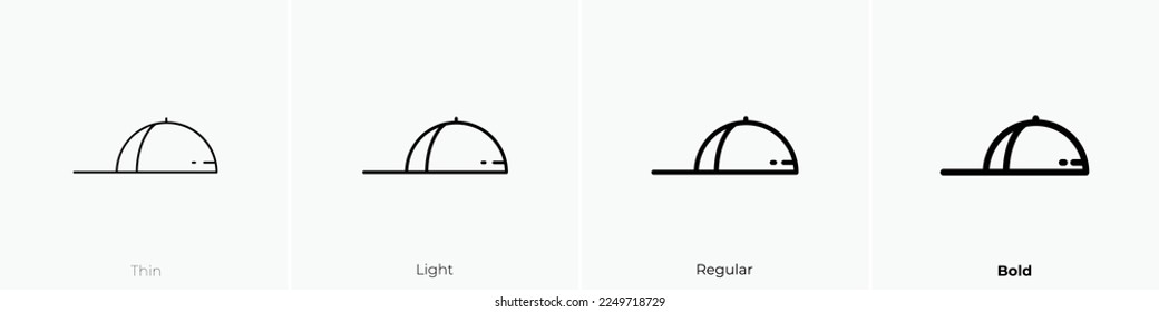 cap icon. Thin, Light Regular And Bold style design isolated on white background