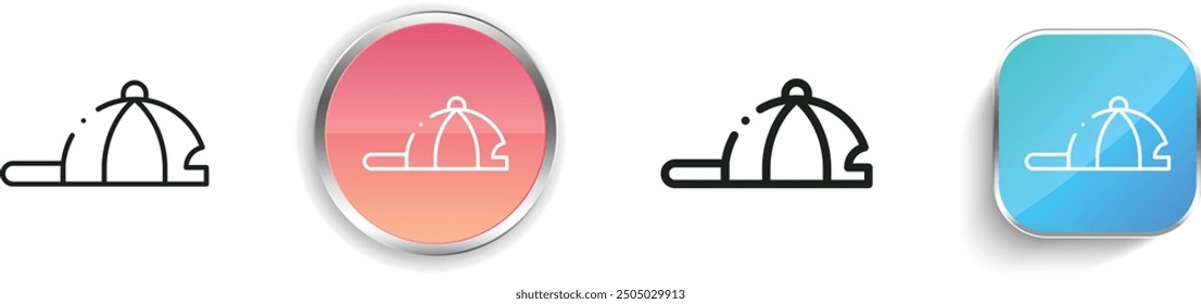 cap icon. Thin Linear, Regular and Button Style Design Isolated On White Background