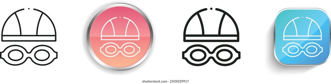 cap icon. Thin Linear, Regular and Button Style Design Isolated On White Background