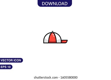 Cap icon in trendy flat style isolated on white background vector illustration