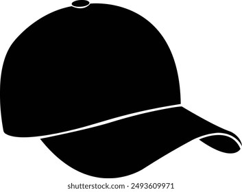 Cap-Ikone im trendigen flachen Stil. Lässige Textil-Stil-Accessoire. Baseball-Hut-Skizze-Symbol für Web, Handy und Infografiken. Handgezeichnete Baseball-Hut-Vektorgrafik isoliert auf durchsichtigem Hintergrund.