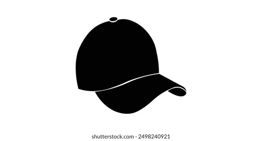 Cap icon in trendy flat style. Casual textile style accessory. Baseball hat sketch icon for web, mobile and infographics.