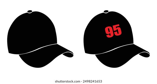 Icono de tapa en estilo plano de moda. Accesorio de estilo textil casual. Icono de boceto de sombrero de béisbol para Web, móvil e infografía.