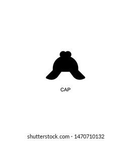 cap icon vector black design