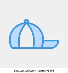 Cap icon vector illustration in blue style about summer, use for website mobile app presentation