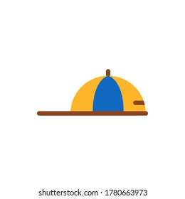 cap icon vector illustration flat style. summer icon set.