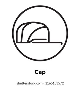 Cap icon vector isolated on white background, Cap transparent sign , linear sport symbols