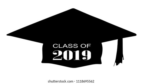 A cap with the legend Class of 2019 over a white background