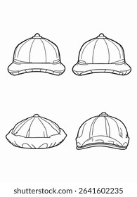 cap line art elegant simplistic design with geometric shapes.eps