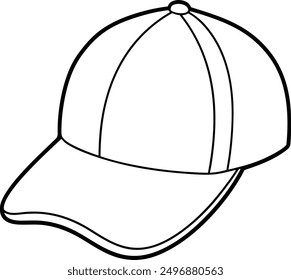 cap line art silhouette vector illustration design