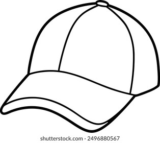 Cap Line Art Silhouette Vektorgrafik-Design