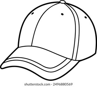 cap line art silhouette vector illustration design