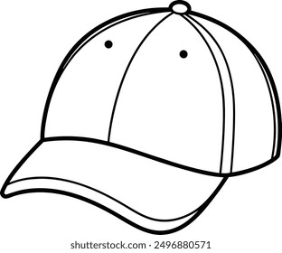 cap line art silhouette vector illustration design