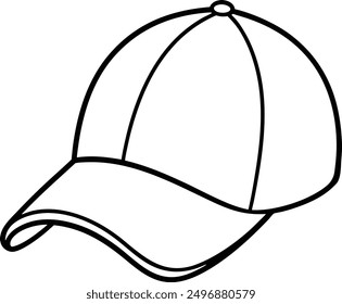 cap line art silhouette vector illustration design