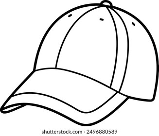 cap line art silhouette vector illustration design