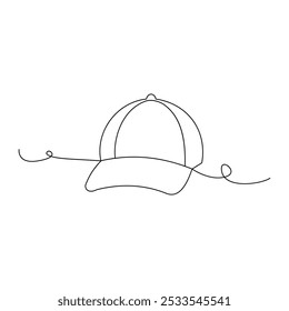 Cap line art vector illustration design, white background