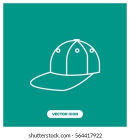  cap line vector icon