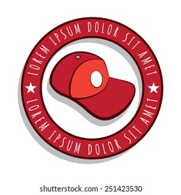 Cap logo design with text template. Vintage badge. Vector illustration