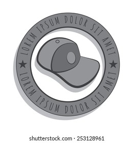 Cap logo design with text template. Vintage badge. Vector illustration