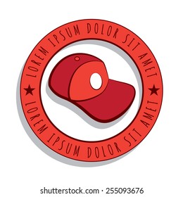 Cap logo design with text template. Vintage badge. Vector illustration