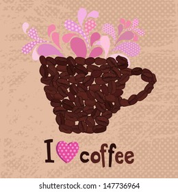 cap made with coffee beans