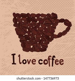 cap made with coffee beans