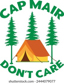 cap mair don't care T shirt Design