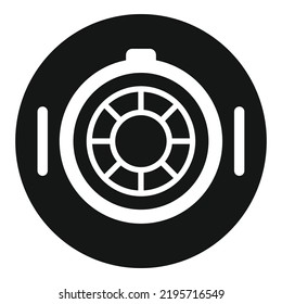Cap manhole icon simple vector. Street sewage. Plate gutter