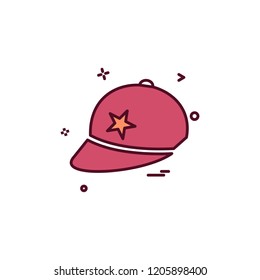 cap match cricket icon vector design